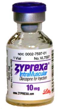 Picture of antipsychotic drug Zyprexa